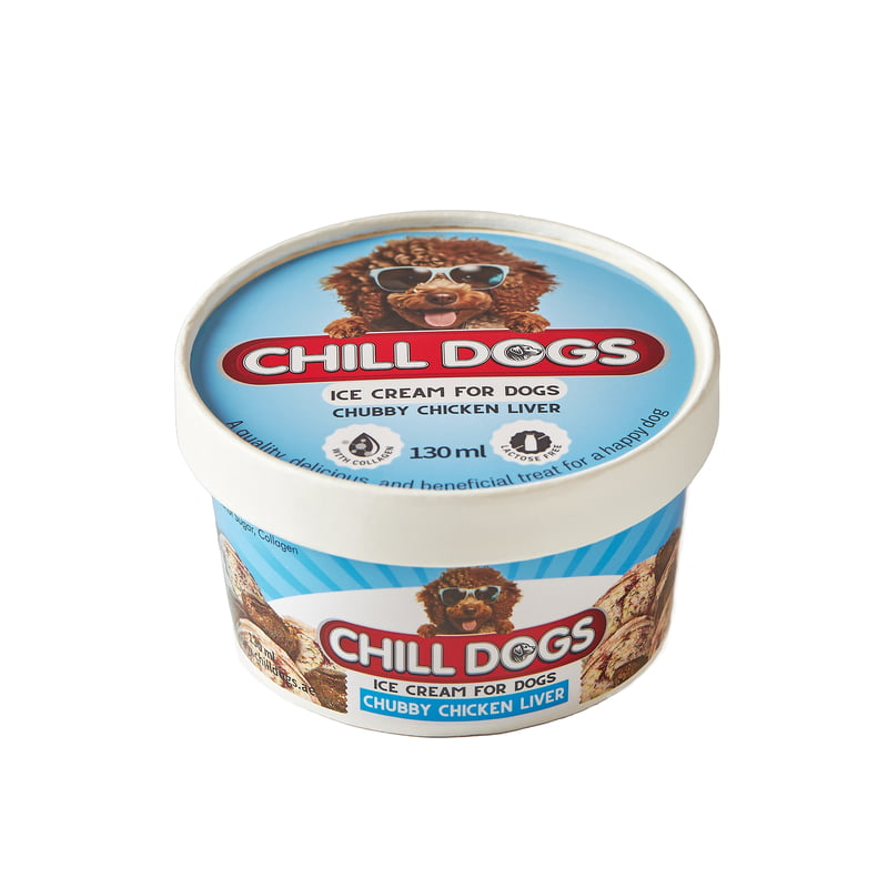 Chill Dogs Party Box 4 Cups x 130ml Ice Cream For Dogs